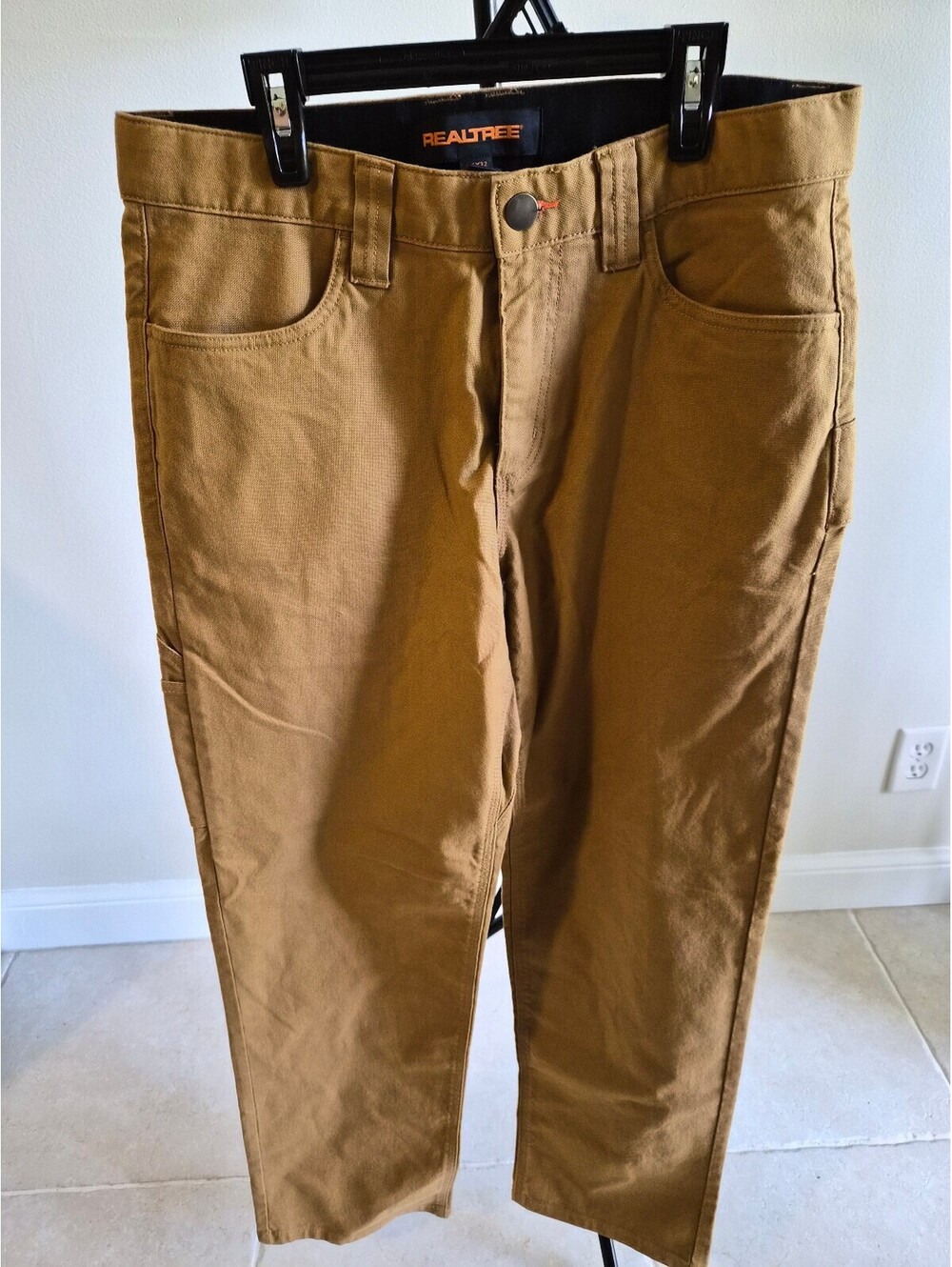 Realtree Men's Brown Cotton Blend Work Pants 30x32 0147